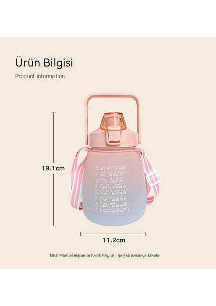 Büyük Kapasiteli 1500ML Pipet ile Taşınabilir Büyük Göbek Bardak, Öğrenci Çocuk Bardak Şişesi (Yurt Dışından)