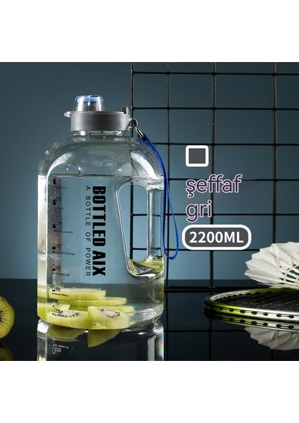 Doğa Sporları Fitness Büyük Kapasiteli Şişe, Taşınabilir Degrade Renkli Su Bardağı Su Isıtıcısı (Yurt Dışından)