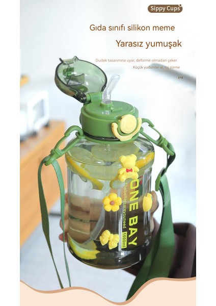 1l Kapasiteli Spor Taşınabilir Şişe, Açık Askı Yüksek Sıcaklığa Dayanıklı Su Bardağı (Yurt Dışından) modelleri