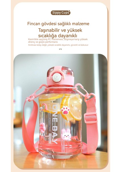 1l Kapasiteli Spor Taşınabilir Şişe, Açık Askı Yüksek Sıcaklığa Dayanıklı Su Bardağı (Yurt Dışından) fırsatları