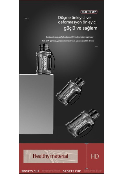 Şişe, Büyük Kapasiteli, Fitness, Taşınabilir, Düşmeye Dayanıklı, Uzay Bardağı, Açık Hava Sporları Su Şişesi (Yurt Dışından)