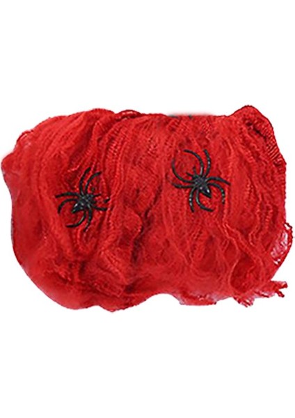 5 Paket Halloween Cadılar Bayramı Için Kırmızı Renk Örümcek Ağı Seti 20 gr fırsatları
