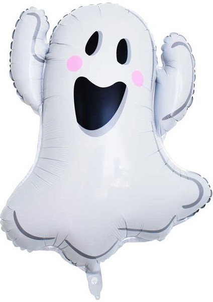 Beyaz Renk Hayalet Şeklinde 65X75 cm Halloween Folyo Balonu 1 Adet fiyatları
