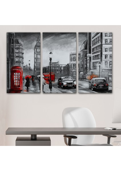 Ingiltere Londra Yağlıboya Görünüm Dekoratif TABLO-3543 modelleri