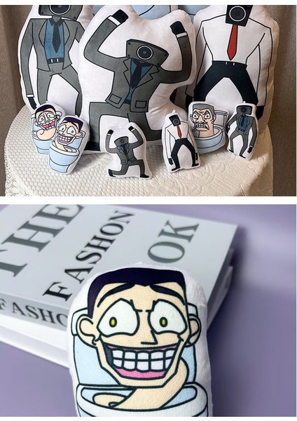 Jea.love Yeni Ürün Komik Yastık Peluş Oyuncak Çift Taraflı Baskı Tuvalet Adam Vs Monitör Kişi Yastık (Yurt Dışından) modelleri