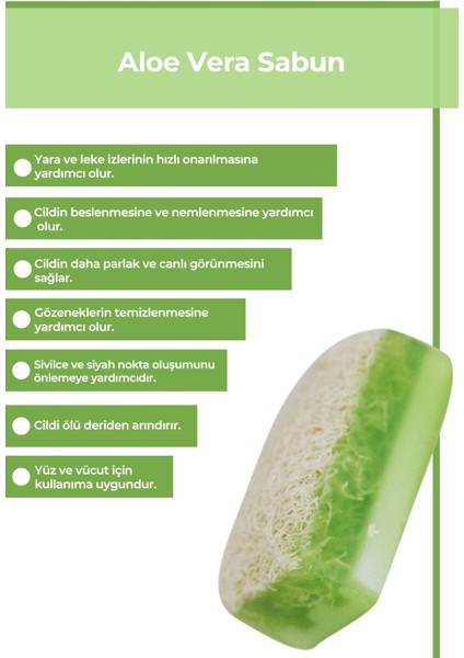 Doğal Kabak Lifli Aloe Vera Sabunu