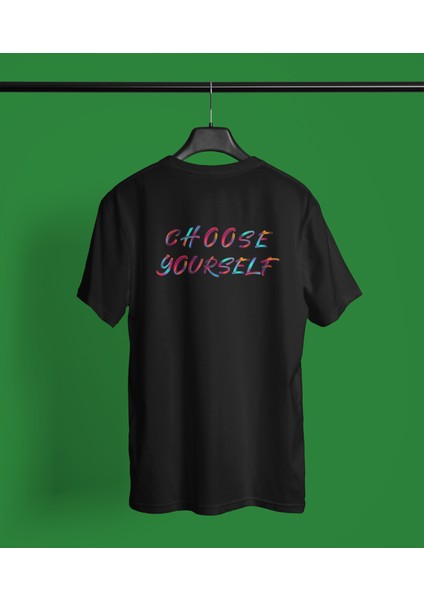 Choose Yourself Siyah Regular Fit Kadın Tshirt