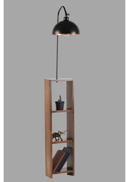 Stelo Siyah Retro Başlıklı Lambader