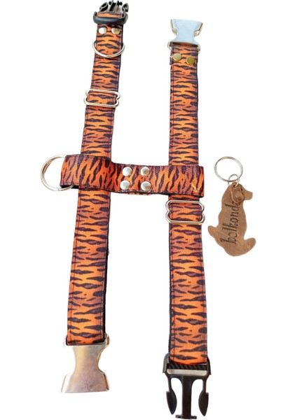 Köpek göğüs tasması minik ırk desenli kumaş destekli kolon göğüs ölçüsü:25-40cm ayarlamalı boyun ölçüsü:20-36cm dog harness GT4-10