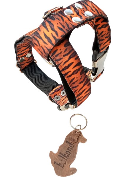 Köpek göğüs tasması minik ırk desenli kumaş destekli kolon göğüs ölçüsü:25-40cm ayarlamalı boyun ölçüsü:20-36cm dog harness GT4-10