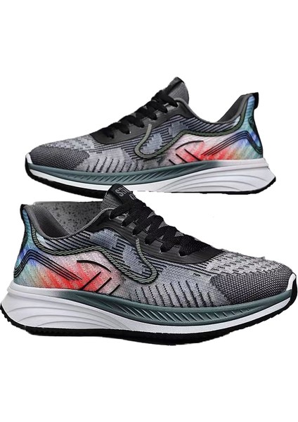 Erkek Ayakkabıları Yeni Spor Ayakkabılar Nefes Alabilen Örgü Moda Çok Yönlü Hafif Erkek Rahat Koşu Ayakkabıları (Yurt Dışından)
