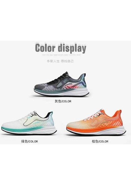 Erkek Ayakkabıları Yeni Spor Ayakkabılar Nefes Alabilen Örgü Moda Çok Yönlü Hafif Erkek Rahat Koşu Ayakkabıları (Yurt Dışından)