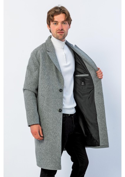 Erkek Regular Fit Düğmeli Cepli Kışlık Astarlı Klasik Uzun Kaşe Kaban indirimleri