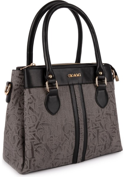 Elvin El ve Omuz Çantası Yazılı Gri fiyatları