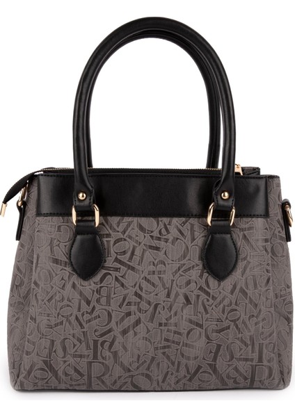 Elvin El ve Omuz Çantası Yazılı Gri modelleri