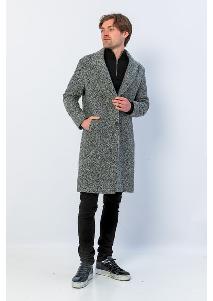 Erkek Regular Fit Düğmeli Cepli Kışlık Astarlı Klasik Uzun Kaşe Kaban fırsatları