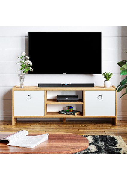 Kapaklı - Raflı Televizyon Sehpası