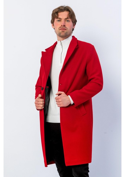 Erkek Regular Fit Düğmeli Cepli Kışlık Astarlı Klasik Uzun Kaşe Kaban modelleri