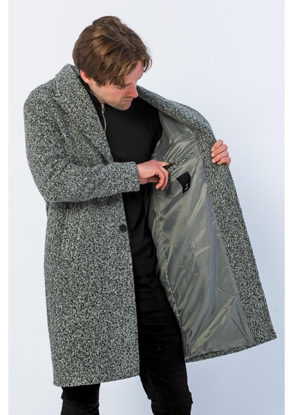 Erkek Regular Fit Düğmeli Cepli Kışlık Astarlı Klasik Uzun Kaşe Kaban indirimleri