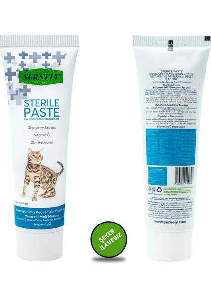 Sterile Paste 100GR ( Kısırlaştırılmış Kediler Için Vitamin ve Mineralli Malt Macunu )
