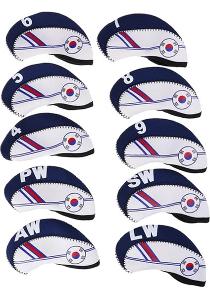 10PCS Golf Kulübü Kafa Kapağı Golf Demir Kapakları 4 5 6 7 8 9 Pw Aw Sw Lw Sleeve Çok Renkli 13X8X1.2CM (Yurt Dışından) fiyatları