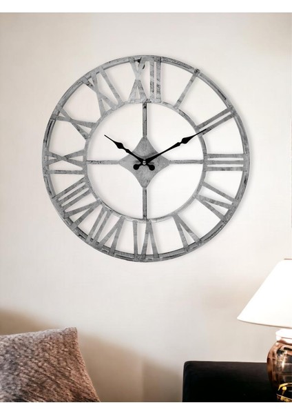 DM30-GK Serisi Roma Rakamlı Metal Duvar Saati Gri 40 cm fiyatları