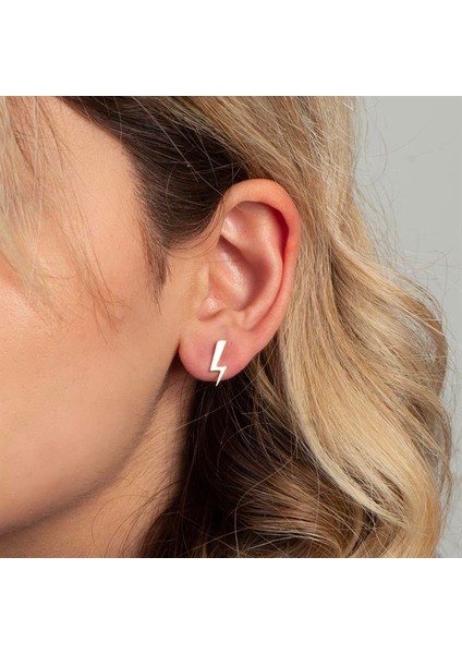 14 Ayar Altın Sade Şimşek Küpe fiyatları