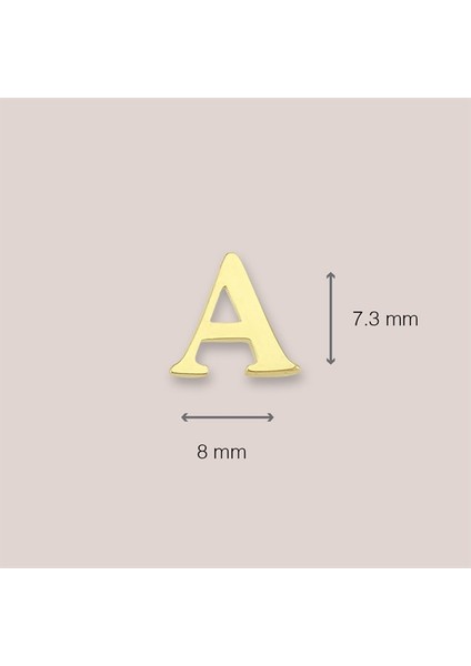 14 Ayar Altın A Harf Küpe 0,45 gr fırsatları