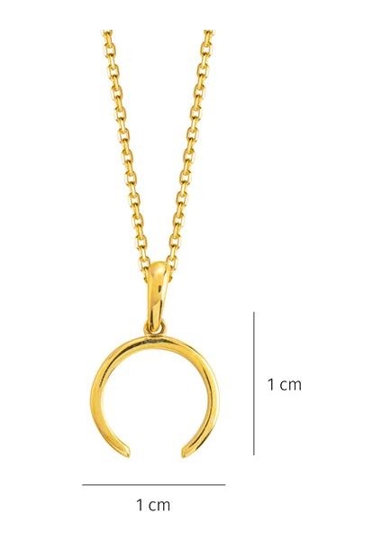14 Ayar Altın Sade At Nalı Kolye 1,77 gr