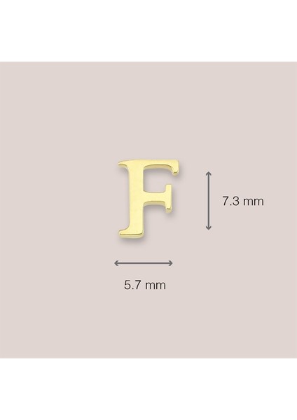 14 Ayar Altın F Harf Küpe 0,43 gr fırsatları