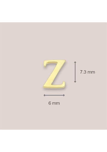 14 Ayar Altın Z Harf Küpe 0,45 gr fırsatları