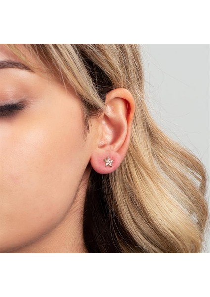 14 Ayar Altın Çiçek Taşlı Küpe fiyatları