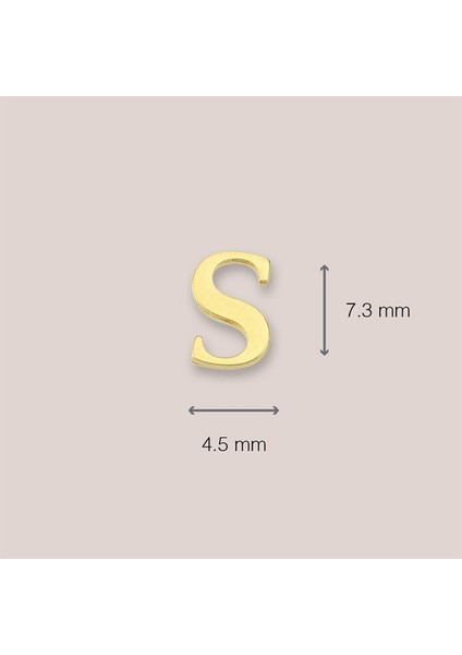 14 Ayar Altın S Harf Küpe 0,41 gr fırsatları