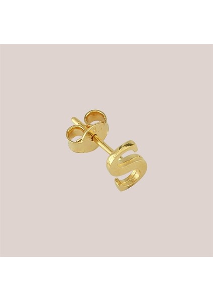 14 Ayar Altın S Harf Küpe 0,41 gr indirimleri