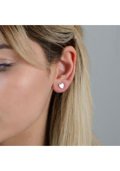 14 Ayar Altın Sade Kalp Küpe fiyatları