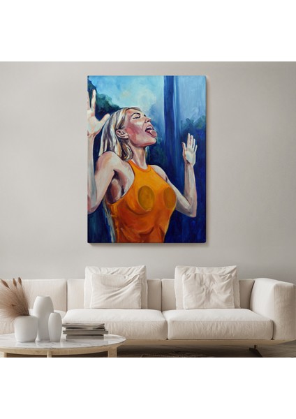 Camı Yalayan Kadın Kanvas TABLOSU-5130 fiyatları