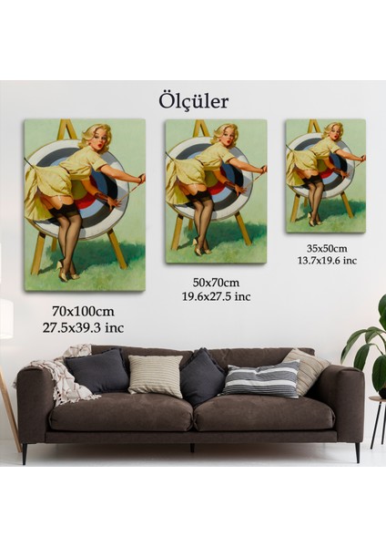Okçu Kadın Dekoratif Duvar TABLOSU-6433 fırsatları