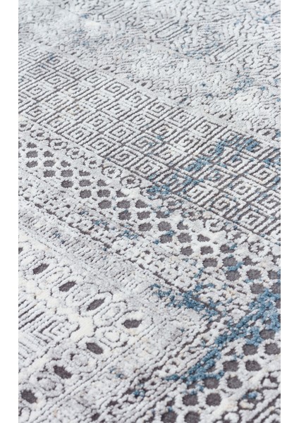 Passage Plz 02 Cream Navy Hav Toz Vermez Yumuşak Dokulu Sık Dokuma Modern Makine Dokuması Halı