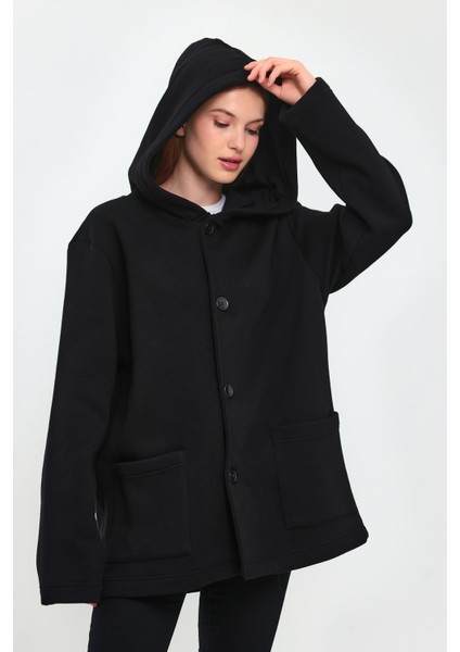 Kapüşonlu Oversize Hırka (E22-60700) fiyatları