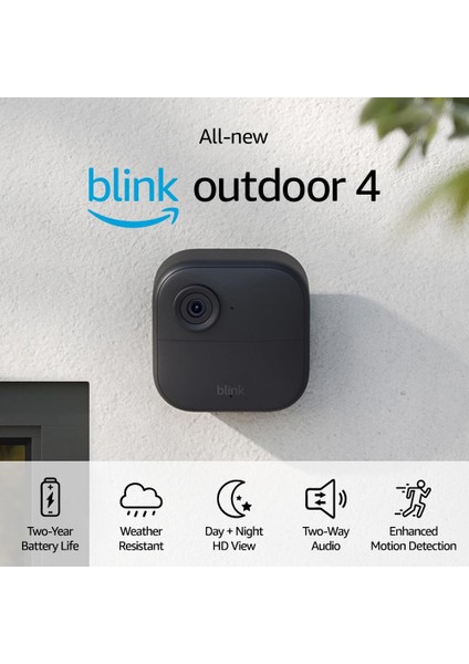 Outdoor 4 (4. Nesil) Kablosuz Hd Akıllı Güvenlik Kamerası - 4 Kamera Kit