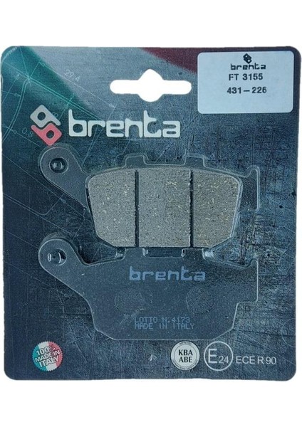 431-226 2019-2023 Honda Cbr 650 R Uyumlu Arka Fren Balatası Organik Balata