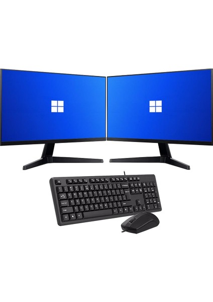 Intel I3 10100 16GB 480GB SSD Çift 24" Monitörlü Ev ve Ofis Bilgisayarı (Business)