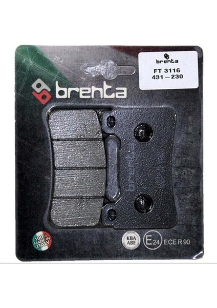 431-230 2004-2016 Honda Cbr 1000 Rr Uyumlu Ön Fren Balatası Organik Balata
