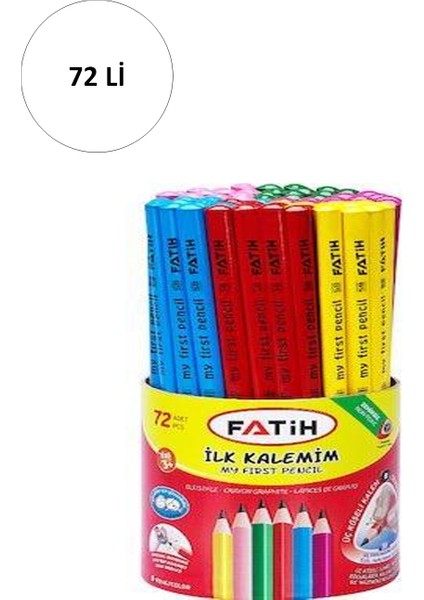 Jumbo Üçgen Ilk Kalemim Kalemi Renkli 72 Li