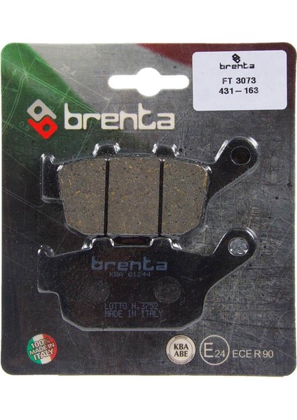 431-163 2000-2007 Honda Xl 650 Transalp Uyumlu Arka Fren Balatası Organik Balata