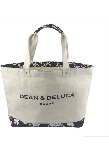 Kanvas Çanta Büyük Kapasiteli Bayan Dean&deluca Moda Alışveriş Baskı Çanta (Yurt Dışından)