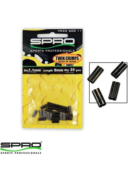 D. Spro Twin Crimps Ikili Sıkma Burcu 1.1mm 1/25