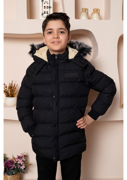 Kapşonlu Içi Yünlü Erkek Çocuk Şişme Mont fiyatları