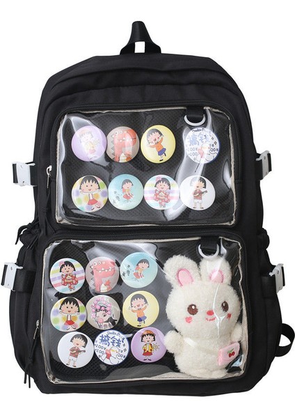 Japon Tatlı Chibi Maruko Rozetli Okul Çantası (Yurt Dışından)