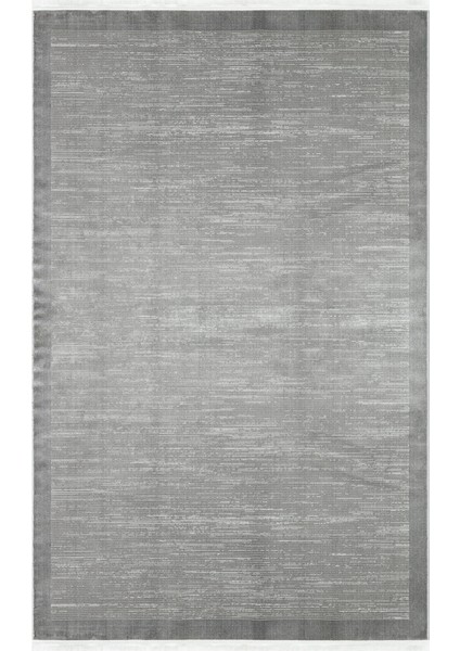 Sateen St 907 Dark Grey Hav Toz Vermez Yıkanabilir Kaymaz Ince Dokuma Modern ve Şık Makine Dokuması Halı